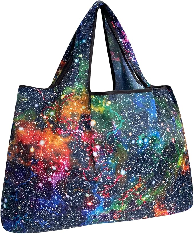 allydrew Large Foldable Tote Nylon Reusable Grocery Bags by allydrew