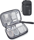 BAGSMART Cord Organizer Travel Cable Organizer Bag Tech Electronic Organizer Travel Case, Travel Essentials for Charger, Cable, Phone, Flash drive, Single Layer - Black | Travel Essentials, Tech Organizer Pouch, Cord organizer bag for Cables, Compact T... by BAGSMART