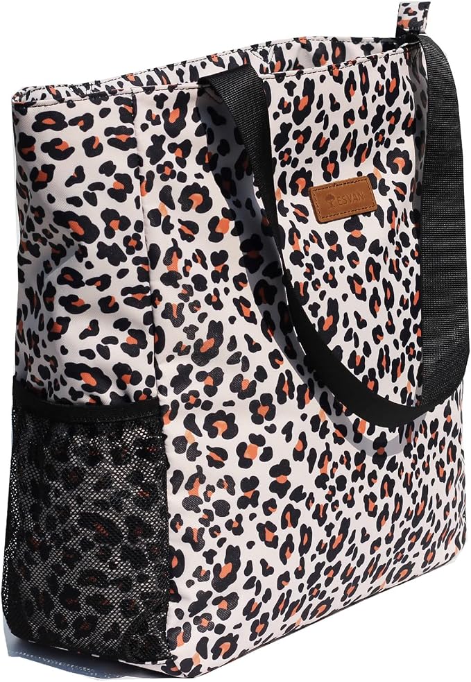 ESVAN Original Floral Water Resistant Large Tote Bag Shoulder Bag for Gym Beach Travel Daily Bags Upgraded - Image 6
