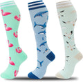fenglaoda Compression Socks for Women Men 3 Pairs Graduated Compression Support Circulation Socks for Nurses by fenglaoda