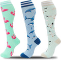 fenglaoda Compression Socks for Women Men 3 Pairs Graduated Compression Support Circulation Socks for Nurses by fenglaoda