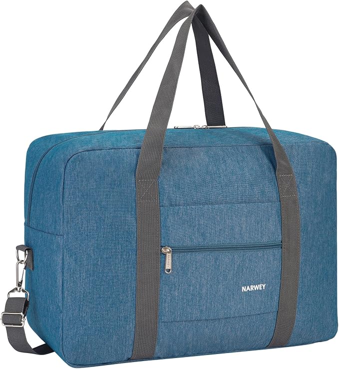 For Spirit Airlines Personal Item Bag Foldable Travel Duffel Bag Tote Carry on Luggage Duffle Overnight for Women and Men by Narwey