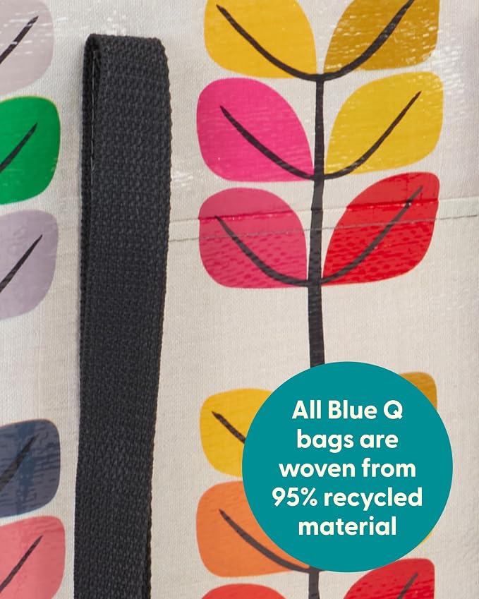 Blue Q Reusable Shoulder Tote Bag – Carry Everywhere Bag with a Hefty Zipper, Durable, Fun Design, 95% Recycled Material - Image 3