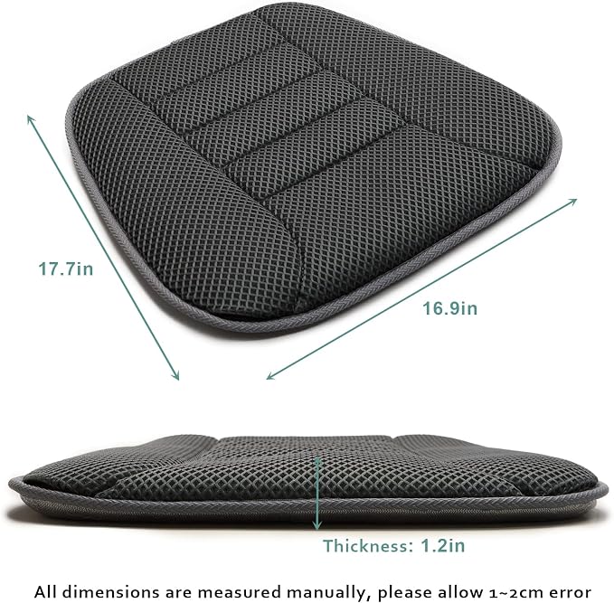 AEROiVi Car Seat Cushion Breathable Mesh Non-Slip Comfort Seat Truck Office | Car Seat pad for Driving 3D Air Mesh Car Seat Protector Works with Truck SUV and Office Chair Home Quick Drying Washable - Image 5