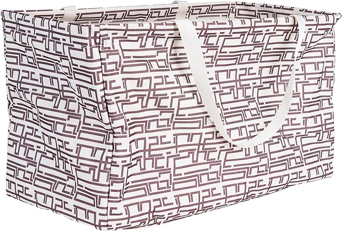 Household Essentials Tan Geometric Krush Container All-Purpose Utility Tote, Multicolor by HouseholdEssentials