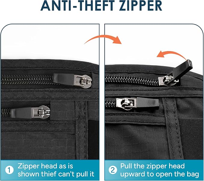 Travel Inspira RFID Hidden Money Belt | Anti-Theft, Passport Holder Bag - Image 6
