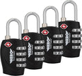 Hero Luggage Lock (Pack of 4) TSA Approved, 4 Digit Combination Padlock for Travel, Suitcases, Lockers, Backpacks by HeroTravelSupply