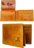 BULL GUARD Expedition Series Bifold Leather Wallet for Men RFID Blocking, Top Grain Cowhide, Flip-Up ID Window, Compact & Durable Everyday Carry Wallet for Travel, Work & Outdoors, Ready to Gift by BullGuard