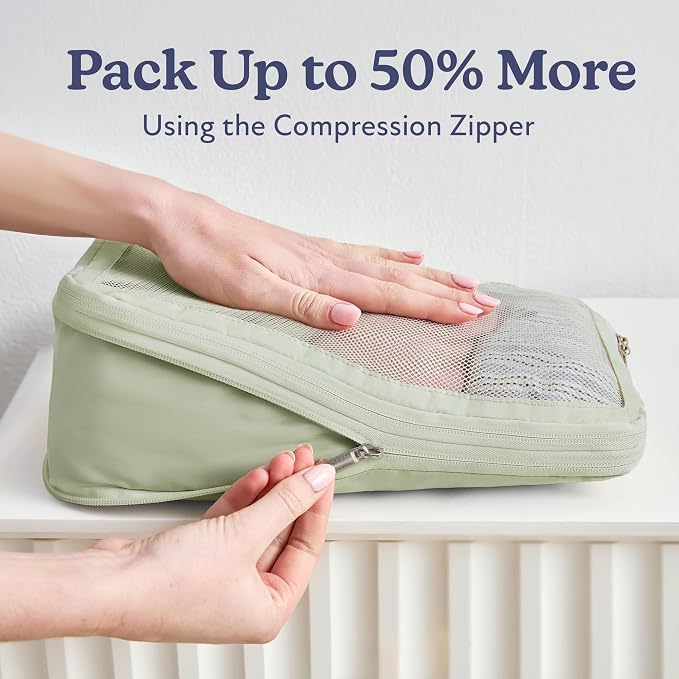 Vandel Space-Saving Compression Packing Cubes for Women 4-Pack Compressible | Luggage Packing Cubes for Travel Compression Organizer Bags, Carry On Suit Case, Space-Saving, Packing Cubes for Women - Image 2