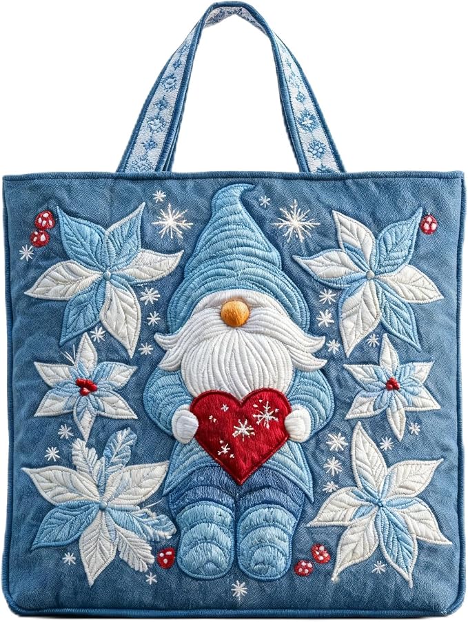 Women's Quilted Tote Bag – Lightweight Large Capacity Foldable for Travel | 20.87" L x 15.75" H by Unknown
