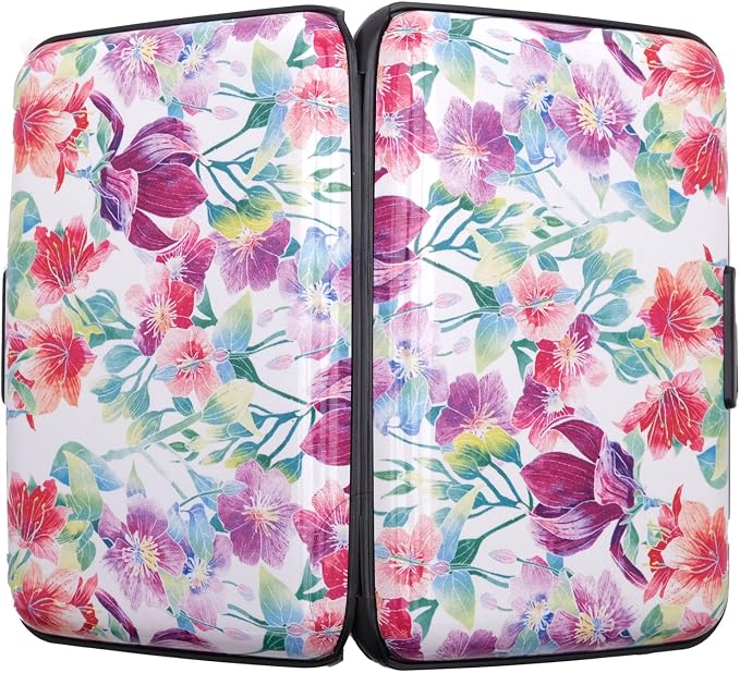 RFID Blocking Credit Card Holder for Men Women - Stylish Travel Wallet - Best protection for Bank Debit, ID, ATM, Cards against Scanning Criminals (flowers) - Image 2