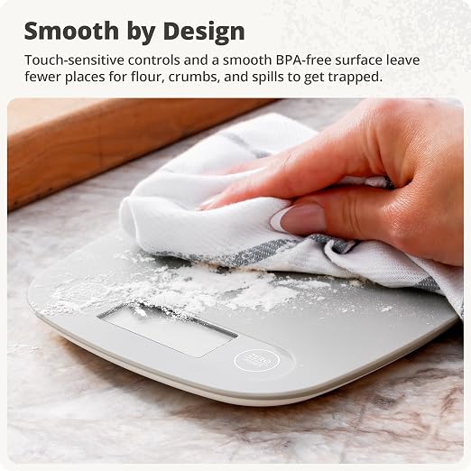 Greater Goods Food Scale, Slim & Compact Build, 1g Precision (Ash Gray) | Digital Kitchen Scale for Cooking, Meal Prep & Portion Control, Tare, Auto Shut-Off, g/oz/lb/ml Conversion & Calorie Tracking - Image 6