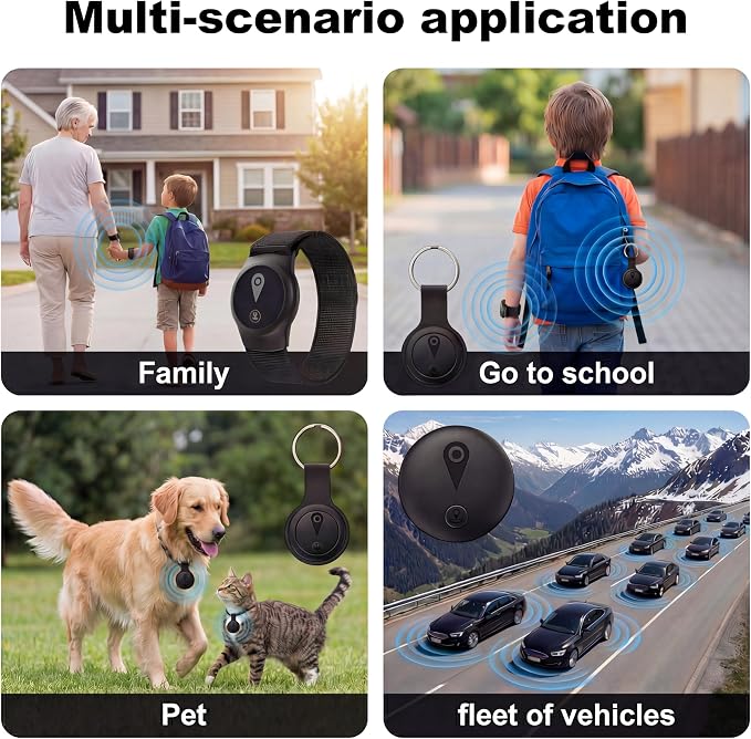 GPS Tracker for Kids, Real-Time GPS Tracking Device for Kids | Wearable Wristband & Keychain Design, No Monthly Fee/No SIM Card, Lightweight, Works with iOS Find My, IP68 Waterproof - Image 7