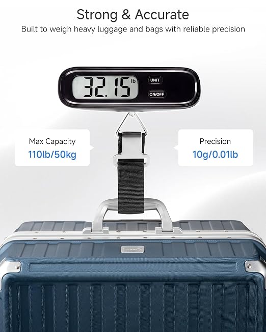 LUGGEX Luggage Scale, Suitcase Scale, Luggage Scale Travel Digital,2 Pack | Travel Scale with Large LCD Display, Portable & Battery Included - Image 3