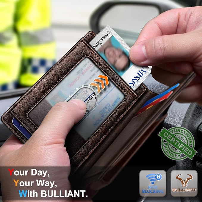 BULLIANT Magnetic Slim Leather Pocket Wallet Money Clip For Men 12Cards | RFID Blocking | Easy Access | Gift Boxed - Image 4