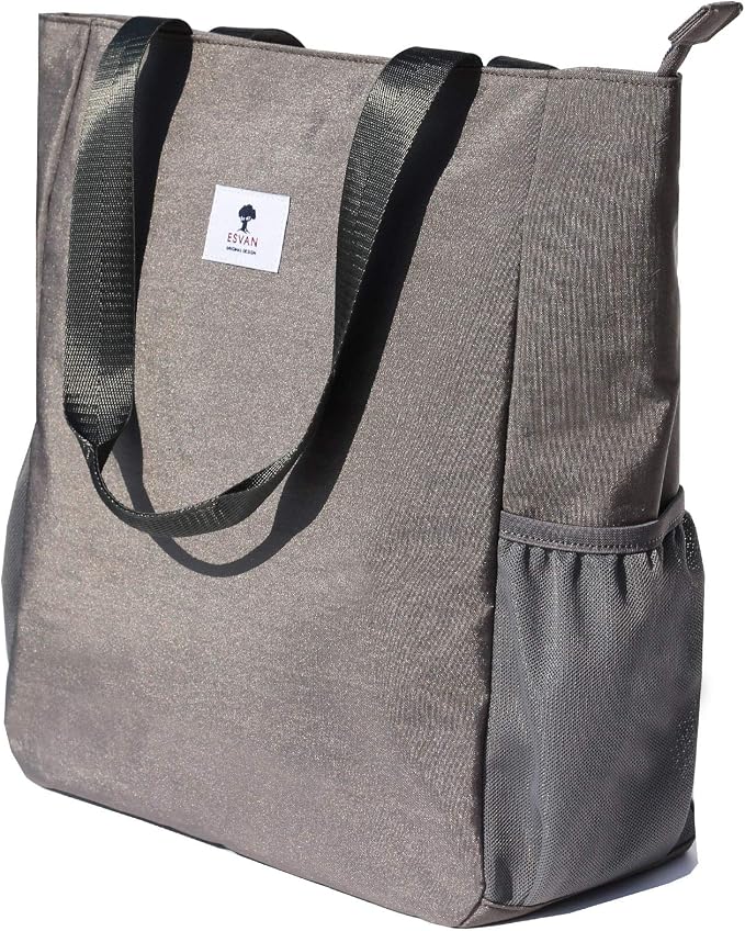 ESVAN Original Floral Water Resistant Large Tote Bag Shoulder Bag for Gym Beach Travel Daily Bags Upgraded - Image 3