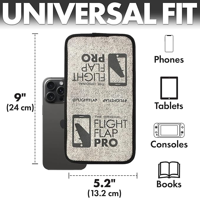 Airplane Phone Holder - Foldable Phone Stand for Plane Travel | Aluminum Build, 9 x 5.2 in. Matte Pro Finish, Tabletop Mount Desk, Plane Tray Seat back, Treadmill, Fits iPhone Cell Phone - Image 5