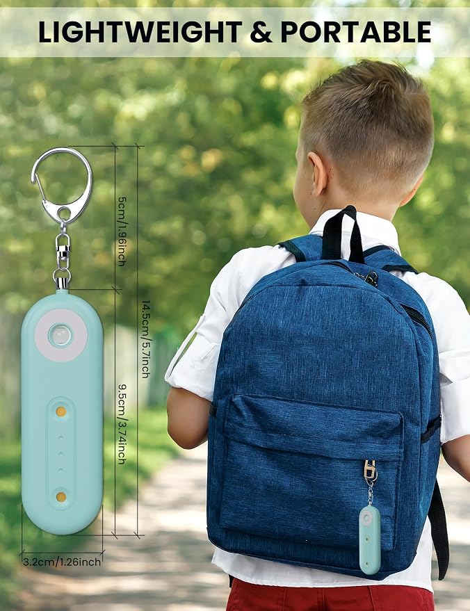 Personal Safety Alarm Keychain for Women, 130DB Loud Self Defense Key Chain with LED Strobe Light, Protection Safe Siren Devices for Elderly Emergency Travel College (4 Colors) - Image 4