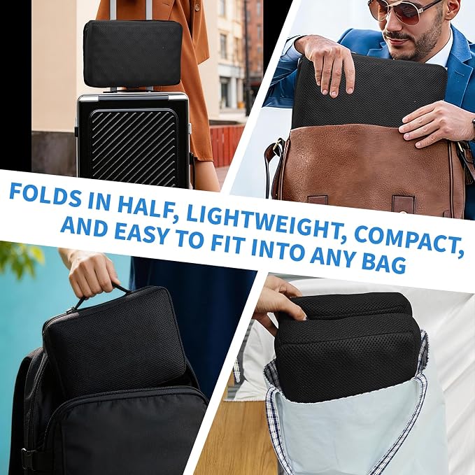 Foldable Travel Seat Cushion Portable Seat Cushion for Car Seat, Airplane, Bleacher, Camping, Office (15.7 * 11.8 * 3in) - Image 4