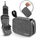 Fosmon Hanging Travel Toiletry Bag, Compact Travel Organizer | Water-resistant nylon, multiple pockets for toiletries/makeup, lightweight, ideal for men/women, shower and travel use. by Fosmon