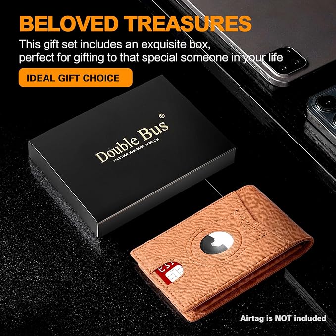 Wallet for Men Slim RFID Blocking Bifold Carbon Fiber,Minimalist Small Compact Front Pocket Credit Card Holder,Thin Mens Leather Wallets Smart Security With 2 ID windows 1 Cash (Cross Brown) - Image 3