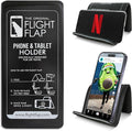 Airplane Phone Holder - Foldable Phone Stand for Plane Travel | Aluminum Build, 9 x 4.3 in. Matte Black Finish, Tabletop Mount Desk, Plane Tray Seat back, Treadmill, Fits iPhone Cell Phone by FlightFlapbyFolden