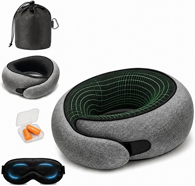 Travel Pillow, Neck Pillow for Airplane Travel, Memory Foam Neck Pillow by Unknown