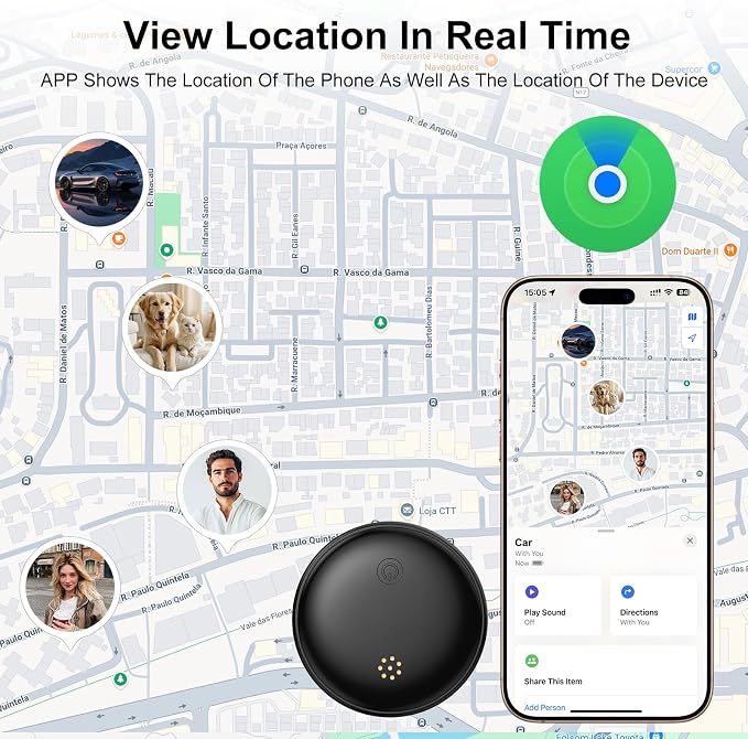 GPS Tracker for Vehicles,Tracking Devices for Cars Hidden, iOS & Android | Magnetic GPS Locator Global Coverage Real-Time Tracking(Work with iOS and Android), No SIM Card or Subscription Needed - Image 6