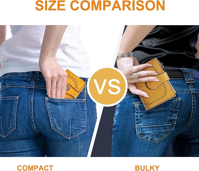 Tipmile Small Wallet for Women Bifold RFID Blocking Card Holder Leather Wallets with Zipper Coin Pocket - Image 4