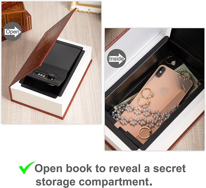 Holy Bible Diversion Book Safe with Key Lock, Secret Hidden Storage Box, Realistic Real Paper Pages, 9.3''x6.1''x2.3'', Includes 2 Keys, Sturdy Steel Metal Vault, Discreet Home Security Organizer - Image 5