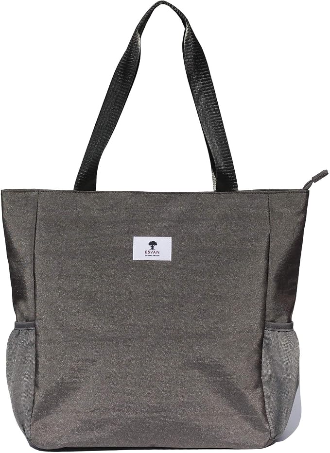 ESVAN Original Floral Water Resistant Large Tote Bag Shoulder Bag for Gym Beach Travel Daily Bags Upgraded - Image 4