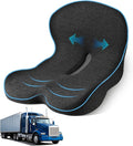 Truck Driver Seat Cushion, Memory Foam L-Shaped Ergonomic Cushion for Office Chairs, Comfort & Support for Long Sitting by jpinlr
