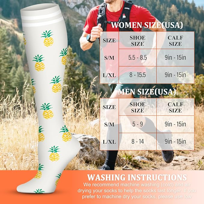 FEYHAY Copper Compression Socks (8 Pairs) 15-20 mmHg Circulation is Best Athletic & Daily for Men & Women, Running, Climbing - Image 6