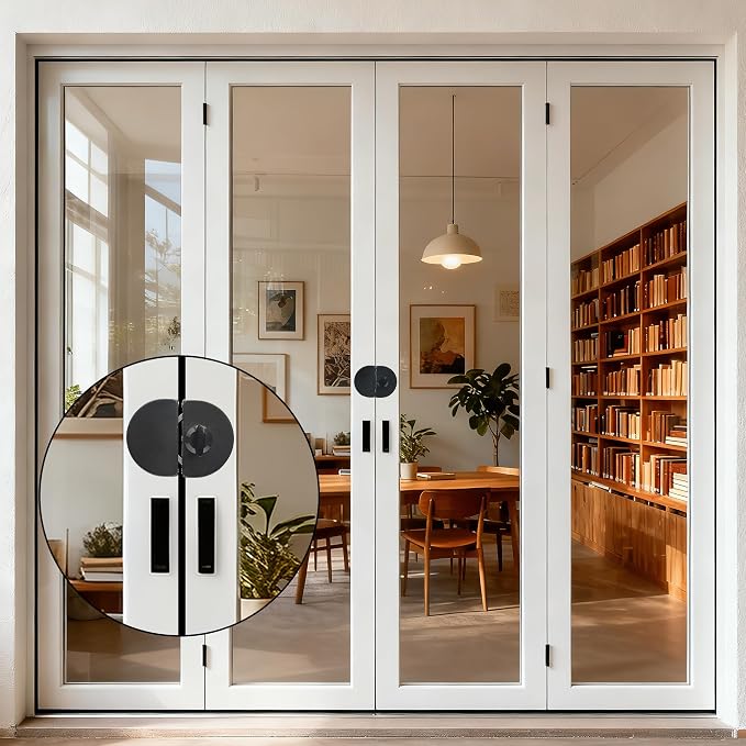 Bi-fold Door Lock - (2 Sets Metal) Closet Protection Child and Pet Proof - Suitable for All thicknesses of Wooden Door - Image 6