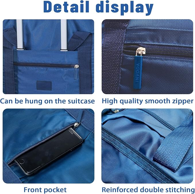 Travel Duffel Bag 24 PCS Foldable Travel Bag Carry on Luggage Bag Waterproof Tote Sports Gym Bag Lightweight Large Weekender Overnight Bag for Women and Men (24 PCS) - Image 2