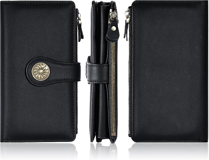 Travelambo Women's Wallet RFID Blocking Trifold Clutch Large Capacity Credit Card Holder Travel Purse | RFID - Image 6