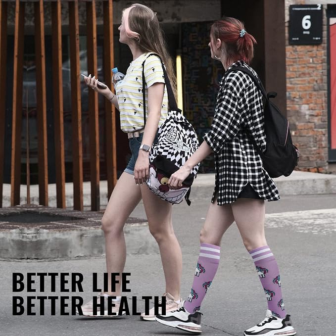 fenglaoda Compression Socks for Women Men 3 Pairs Graduated Compression Support Circulation Socks for Nurses - Image 5