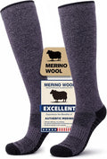 Merino Wool Compression Socks for Women & Men, 20-30 mmHg Knee High Dryarn Socks for Flying, Travel by Unknown