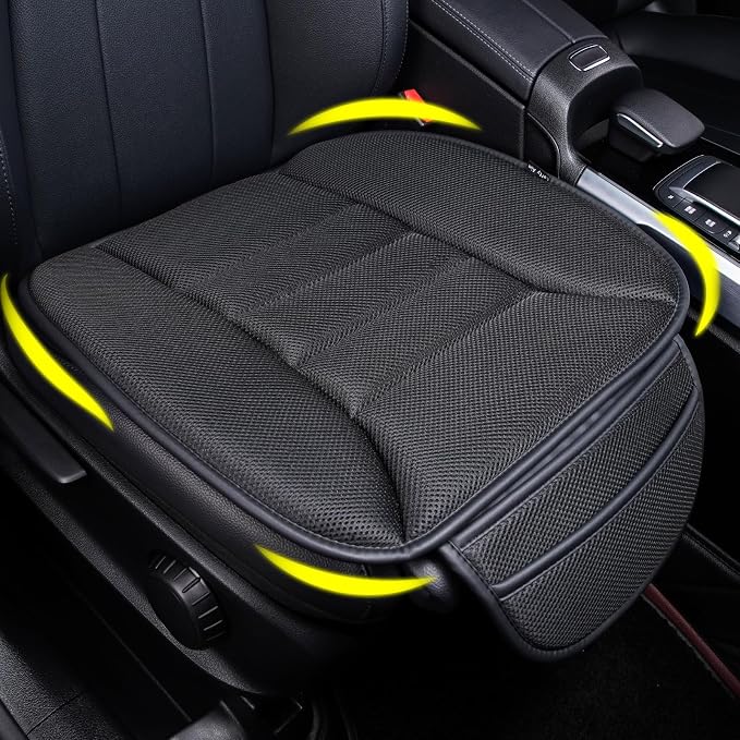 Lofty Aim Car Seat Cushion for Driving, Memory Foam Driver Seat Cushion | Car Seat Cushion for Long Driving, Automotive Seat Cushion for Pain Relief, Car Seat Pillow Fits Vehicles, Office, 4D Black by LoftyAim