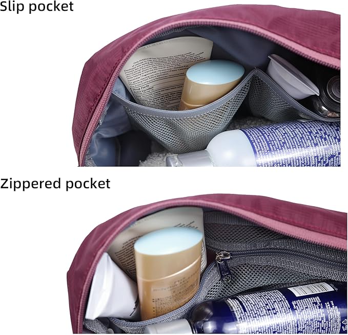 Travel Toiletry Bag For Women, 8L Large Packing Cube with Waterproof TPU Wet/Dry Compartment - Image 4