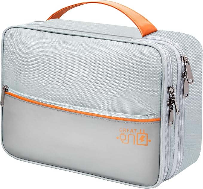 SELLYFELLY Electronics Travel Organizer, Double Layer Cable Organizer Bag Watreproof Electronics Accessories Storage Bag for Cord, Charger, Phone, Power Bank, Hard Drive - Image 8
