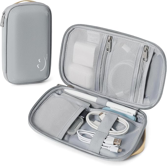 Travelkin Travel Tech Organizer Case Electronics Organizer For Cord Small | Portable Cable Organizer Travel Case, Charger Organizer Bag, Lightweight Tech Pouch For Card,Usbs, Travel Essentials by MoreThanTravel