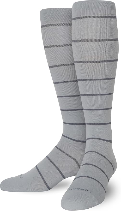 Nylon Knee High Socks - 15-20mmHg Graduated Compression Socks - Soft & Breathable Support Unisex Socks by Comrad