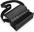 1 Set Euro Coin Holders Fanny Pack with Banknote Dispenser, Waiter's Purse, Coin Sorter, Organizer, Storage Bag with Belt for Waitress, Server, Collector, Cashier, Change, Black by Cunno