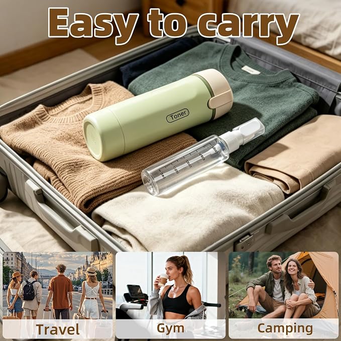 4 in 1 Travel Dispenser Bottle,4 Pack 30ML Travel Bottles for Toiletries, Leak Proof Travel Size Containers (Green) - Image 7