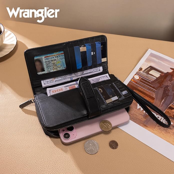 X Wrangler Women's Wallets Bifold Wristlet Wallets for Women Large Capacity Credit Card Wallet with ID Window - Image 3