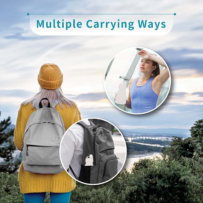 Collapsible Water Bottles 17oz, Odorless BPA-Free Silicone, Leak-Proof Foldable Reusable Bottle - Perfect for Travel Sports Gym Hiking Camping Cycling - Water Gray - Image 5