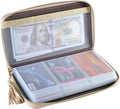 Easyoulife Credit Card Holder Wallet Womens Zipper Leather Case Purse RFID Blocking by Easyoulife