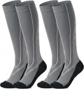 2 Pairs Compression Socks for Women & Men Knee High Nurse Pregnant Cute Medical Running Travel Athletic by Unknown