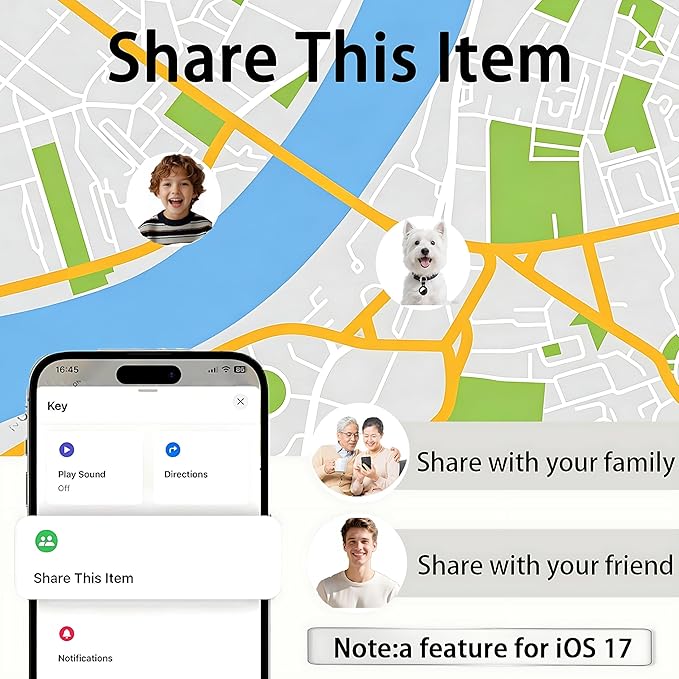 4 Pack Apple MFi Certified Tracker Tags Works with Apple Find My (iOS Only) | Bluetooth Item Finder Replaceable Battery Waterproof Smart Tag for Keys Wallet Pets Backpack Luggage Bags Worldwide Tracking - Image 6